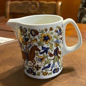 Floral Creamer Pitcher w/ Handle
